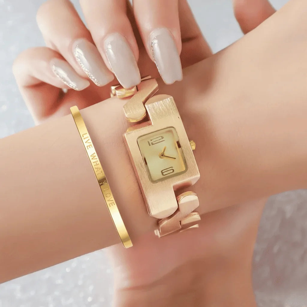 Produit Le Secret de l’Élégance Vintage : Montre + Bracelet (Set Femme)