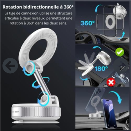 Support Téléphone Magnétique 360°