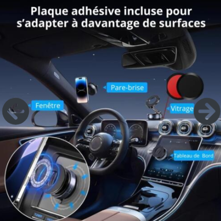 Support Téléphone Magnétique 360°