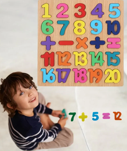 Jeux de Puzzle Éducatifs en Bois - Pack Alphabet et Chiffres