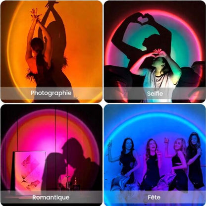 Lampe Coucher de Soleil Arc-en-ciel - Illuminez Votre Intérieur