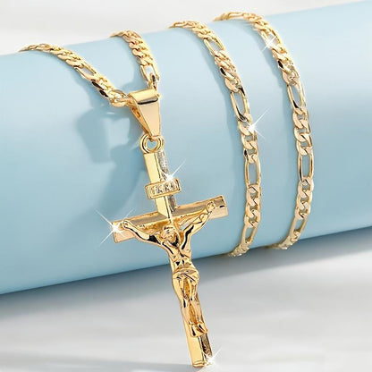 Collier Crucifix en OR-Élégance Spirituelle