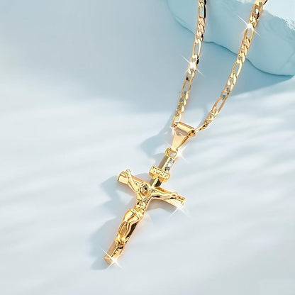 Collier Crucifix en OR-Élégance Spirituelle