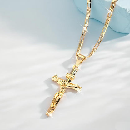 Collier Crucifix en OR-Élégance Spirituelle