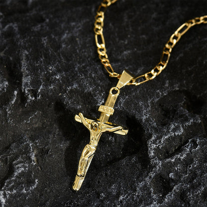 Collier Crucifix en OR-Élégance Spirituelle